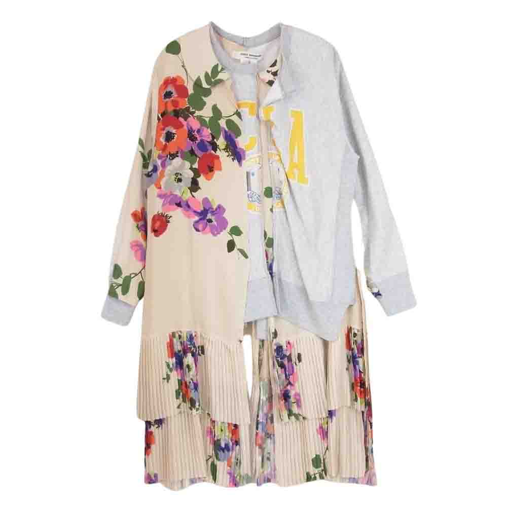 JUNYA WATANABE COMME des GARCONS ジュンヤワタナベコムデギャルソン AD2019 JD-O028 再構築ドッキング ワンピース ベージュ系 XS【美品】【中古】
