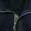Sacai サカイ 22SS 22-06080 Sponge Sweat Blouson スポンジ スウェット ブルゾン 半袖 ジャケット パーカー ダークネイビー系 グリーン系 1【美品】【中古】