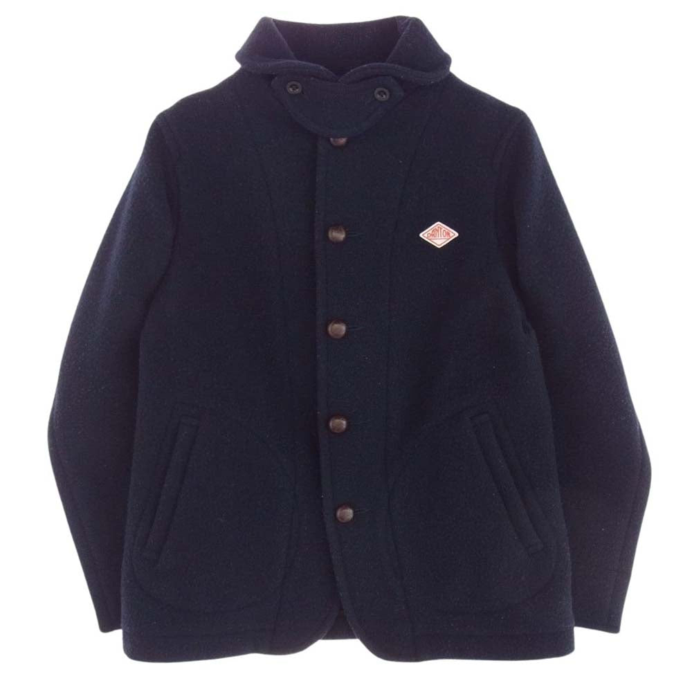 Danton ダントン 16A-SL-001 WOOL MOSSER CORT ウール モッサ コート ネイビー系 38【中古】