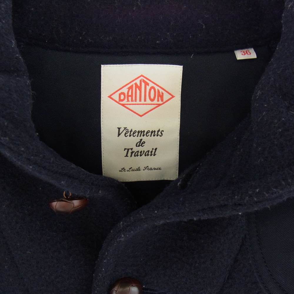 Danton ダントン 16A-SL-001 WOOL MOSSER CORT ウール モッサ コート ネイビー系 38【中古】