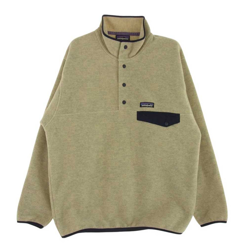 patagonia パタゴニア 25450 Synchilla Snap-T シンチラ スナップ T フリース プルオーバー ジャケット ベージュ系 M【中古】