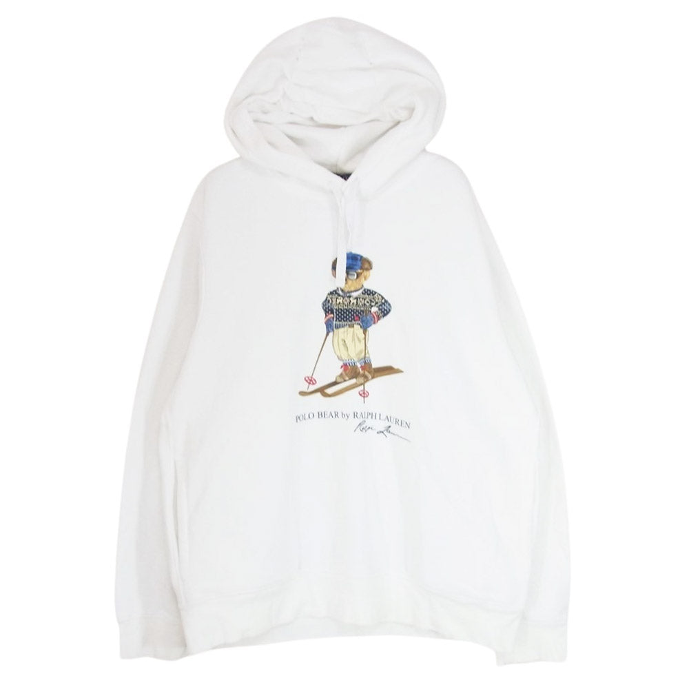 POLO RALPH LAUREN ポロ・ラルフローレン スキーベア プルオーバー スウェット パーカー ホワイト系 LG【中古】