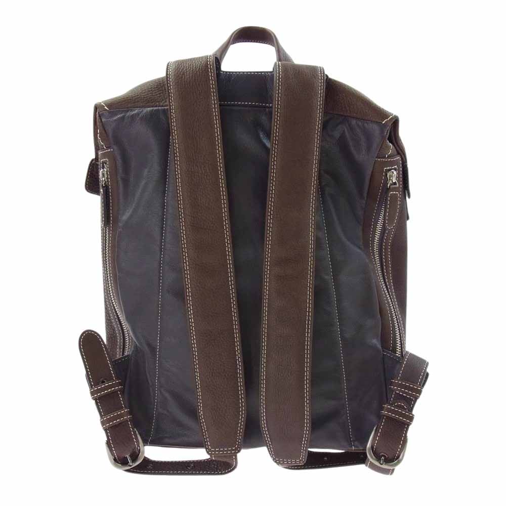 土屋鞄製造所 トーンオイル ヌメ ソフト ミディアム レザー バックパック リュック ブラウン系【中古】