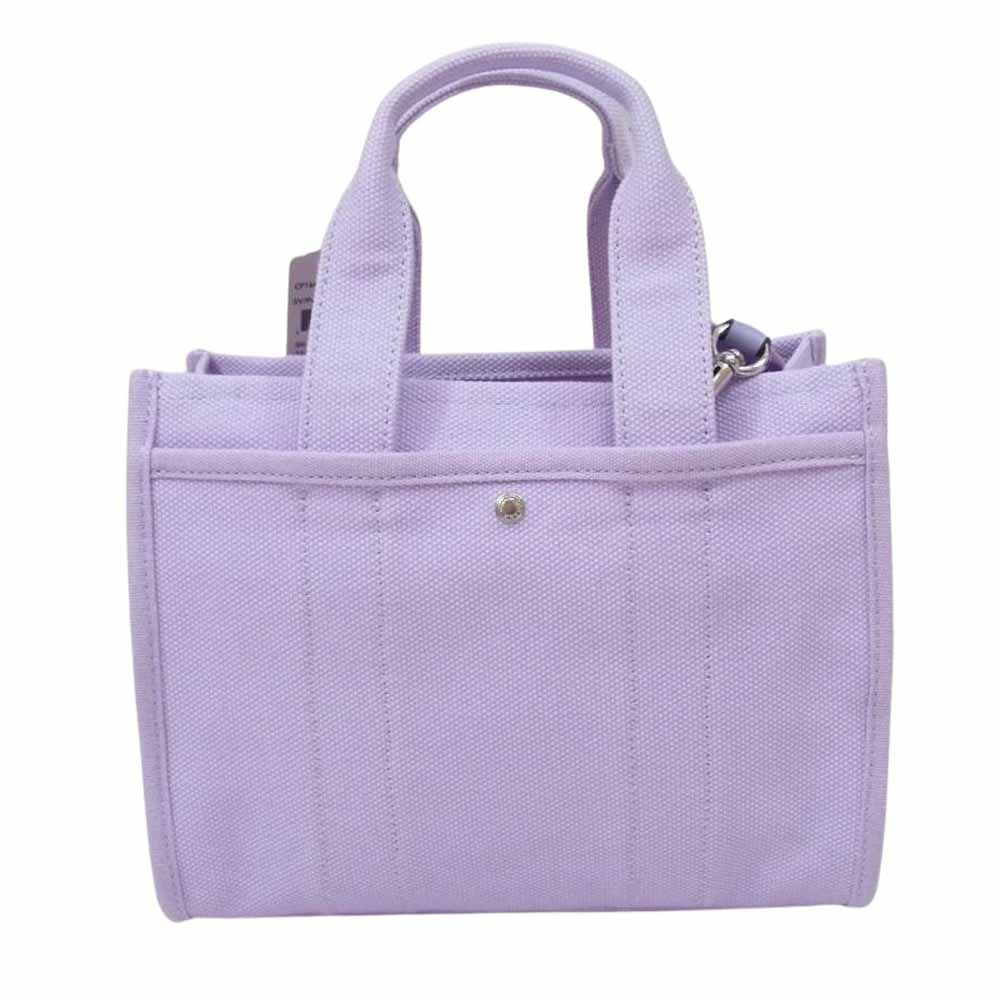 COACH コーチ CP164 ステッチ ロゴ刺繍 キャンバス 2WAY ショルダー ハンド バッグ パープル系【新古品】【未使用】【中古】