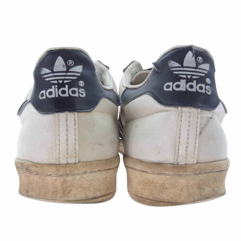 adidas アディダス 70s ~ 80s France製 フランス製 SUPER STAR スーパースター ローカット スニーカー ブラック系 ホワイト系 27.5cm【中古】