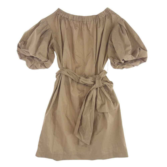 フレイアイディー FWFO232025 23年モデル バルーン スリーブ ドレス 半袖 ワンピース ベージュ系  0 【中古】