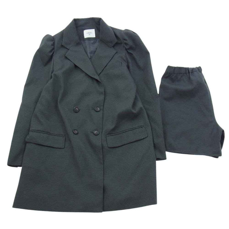 アメリ CHECK JACKET MINI DRESS ジャケット ショート パンツ  セットアップ グレー系 M【中古】