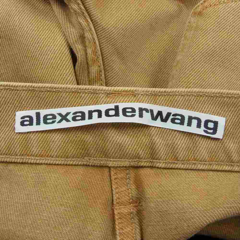 Alexander Wang アレキサンダーワン 1WC3224511 RAVER JEAN WITH BELT ベルト ベルテッド デニム パンツ ライトブラウン系 24【美品】【中古】