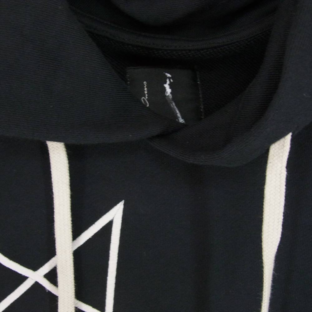 Rick Owens リックオウエンス CW01B5372-CHFE Champion Logo Popover Hoody チャンピオン ロゴ刺繍 プルオーバー フーディー ドローコード パーカー ブラック系 M【新古品】【未使用】【中古】