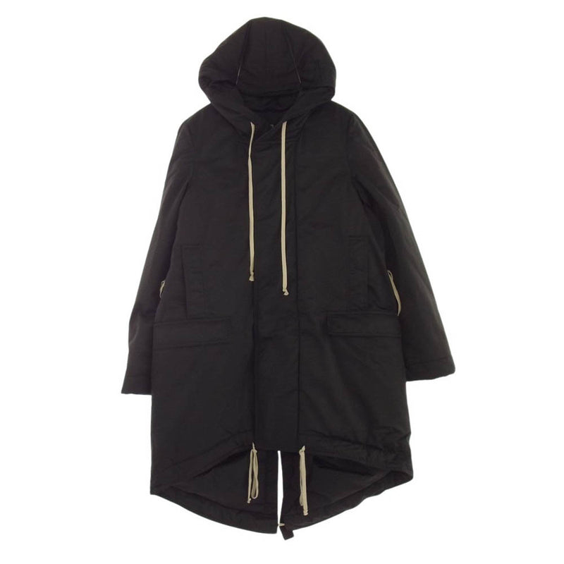 Rick Owens リックオウエンス DS02B4900-MU DRKSHDW Fishtail Parka ダークシャドウ ドローストリングス フィッシュテールパーカー 中綿 モッズコート ブラック系 S【美品】【中古】