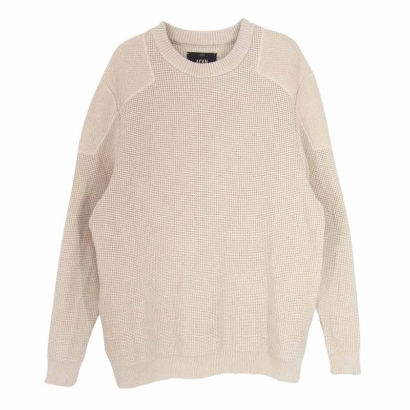 ADDICT CLOTHES アディクトクローズ ACVM PADDED WAFFLE COTTON KNIT コットン ワッフル ニット  ベージュ系 44【中古】