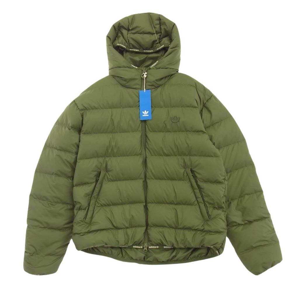 adidas アディダス GE1300 オリジナルス リバーシブル ダウンジャケット モスグリーン系 L【中古】