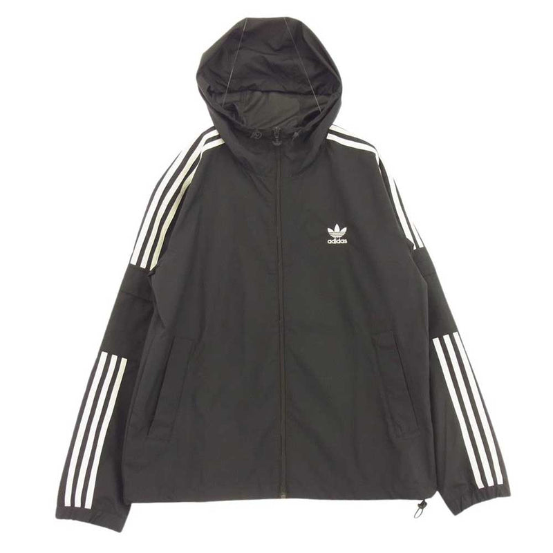 adidas アディダス GN347 オリジナルス ウインドブレーカー フーディー ジャケット ブラック系 S【中古】