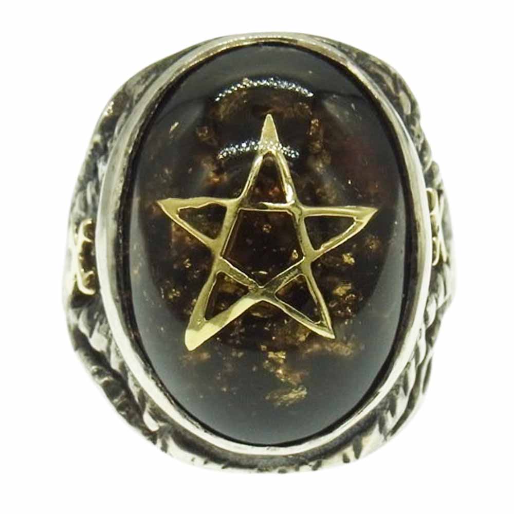 ALEX STREETER アレックスストリーター 10周年記念 エンジェル ハート リング シルバー系 21号【中古】