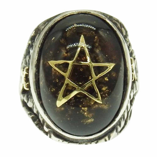 ALEX STREETER アレックスストリーター 10周年記念 エンジェル ハート リング シルバー系 21号【中古】