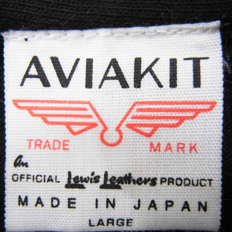 Lewis Leathers ルイスレザー ロゴ クルーネック 半袖 Tシャツ カットソー ブラック系 L【中古】