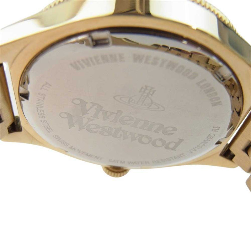 Vivienne Westwood ヴィヴィアンウエストウッド VV160NVGD  スミスフィールド ロゴ クオーツ 腕時計 ウォッチ ゴールド系【中古】