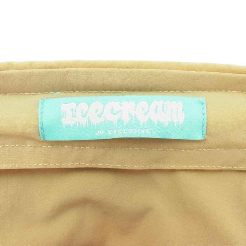 ICE CREAM アイスクリーム ICJP215SP005 × KEN KAGAMI ケンカガミ EASY PANTS ロゴプリント イージー パンツ ベージュ系【中古】