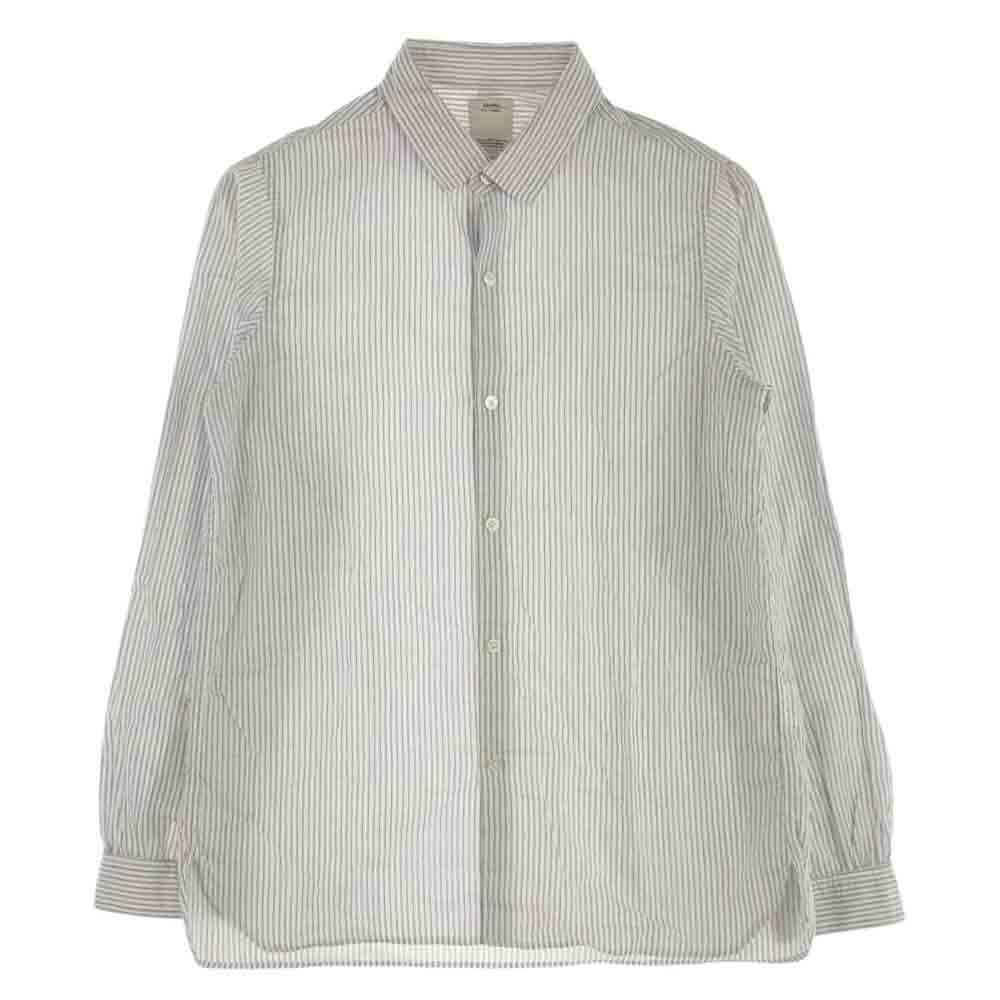 VISVIM ビズビム 16SS 0116105011022 LONG RIDER SHIRT L/S ロングライダー ストライプ 長袖シャツ ライトブルー系【中古】