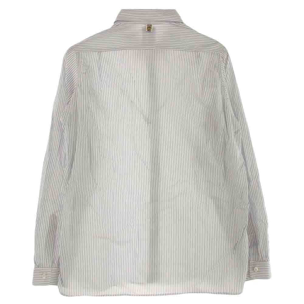 VISVIM ビズビム 16SS 0116105011022 LONG RIDER SHIRT L/S ロングライダー ストライプ 長袖シャツ ライトブルー系【中古】