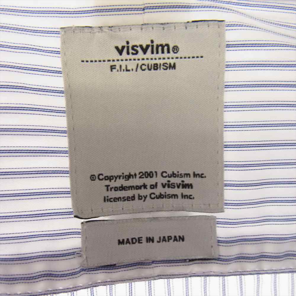 VISVIM ビズビム 16SS 0116105011022 LONG RIDER SHIRT L/S ロングライダー ストライプ 長袖シャツ ライトブルー系【中古】