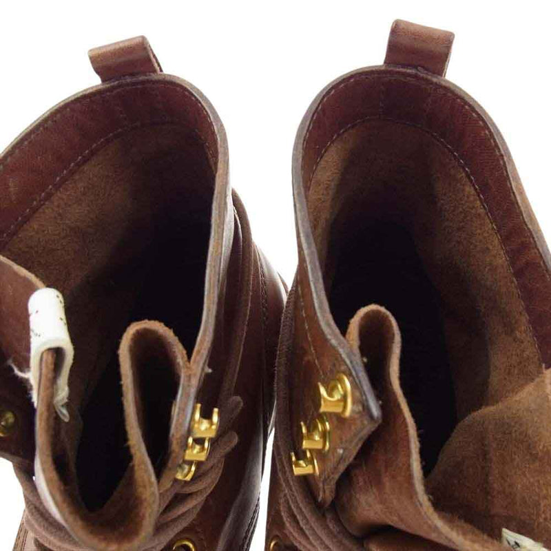 VISVIM ビズビム ZERMATT BOOTS FOLK レザー レースアップ ブーツ ブラウン系 M10【中古】