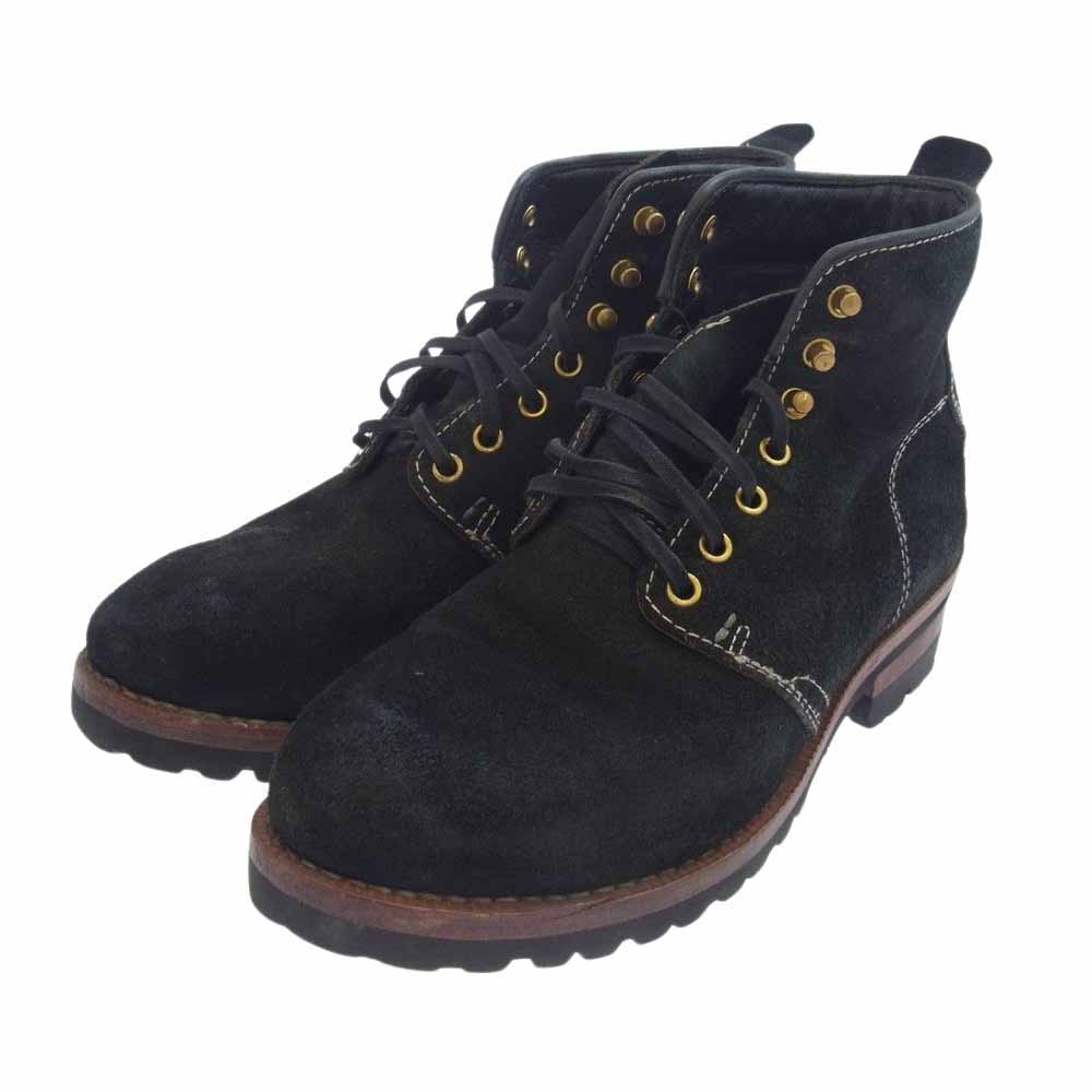 VISVIM ビズビム 16AW 0116202002005 F.I.L限定 ZERMATT BOOTS FOLK スエード レザー レースアップ ブーツ  ブラック系 M9.5【中古】