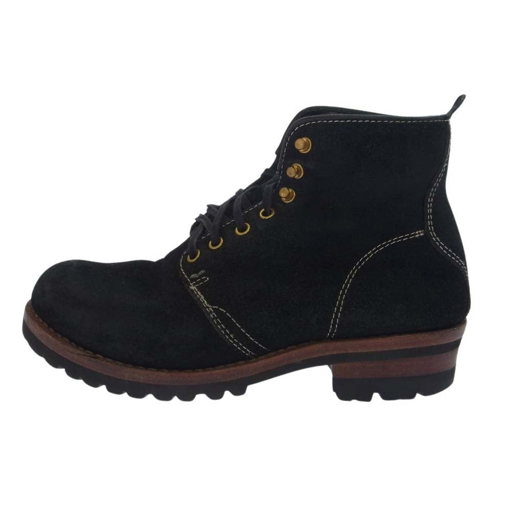 VISVIM ビズビム 16AW 0116202002005 F.I.L限定 ZERMATT BOOTS FOLK スエード レザー レースアップ ブーツ  ブラック系 M9.5【中古】