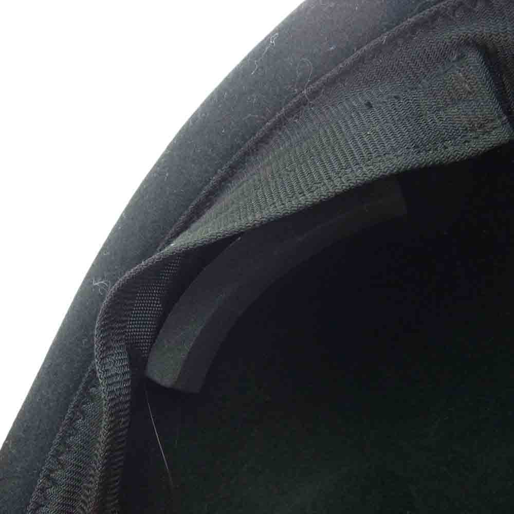 snowpeak スノーピーク ソフトウール ロゴ型押し レザーリボン 中折れ ハット ブラック系 ONE SIZE【中古】