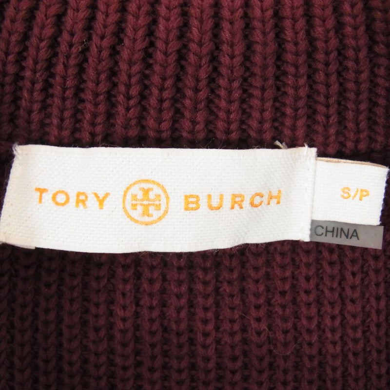 Tory Burch トリーバーチ スパンコール ニット ベスト エンジ系 S【中古】