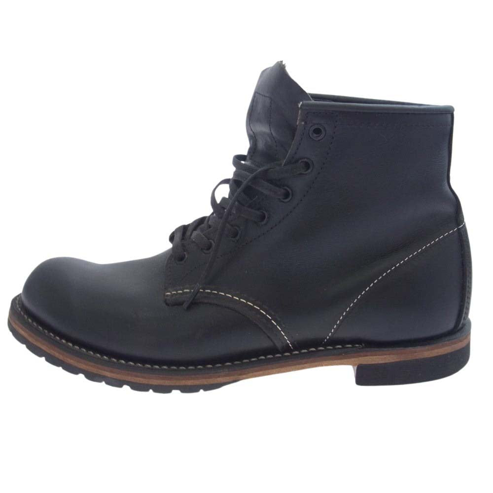 RED WING レッドウィング 9014 BECKMAN ROUND BOOTS ベックマン ラウンド レザー ワーク ブーツ ブラック系 26.5cm【中古】