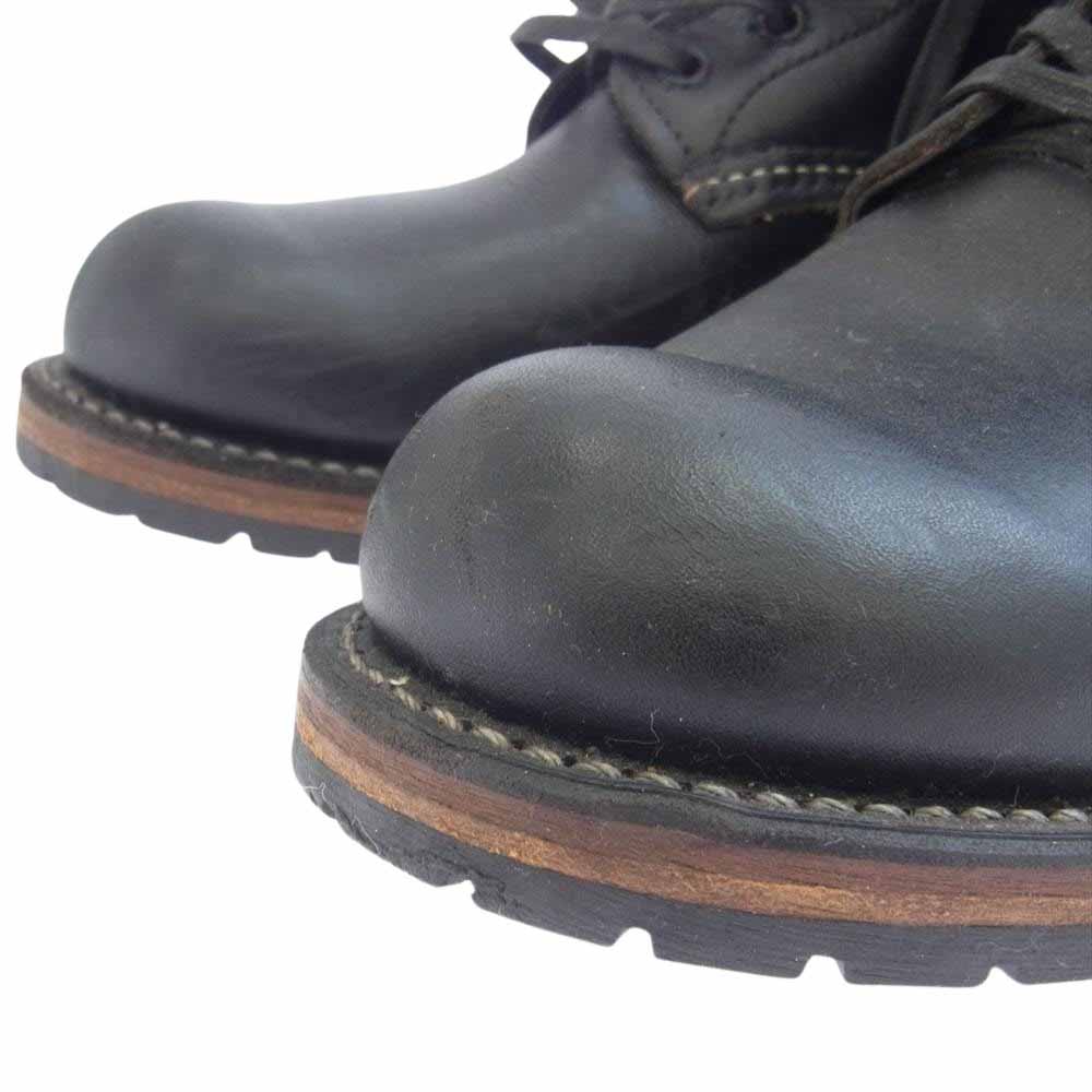 RED WING レッドウィング 9014 BECKMAN ROUND BOOTS ベックマン ラウンド レザー ワーク ブーツ ブラック系 26.5cm【中古】