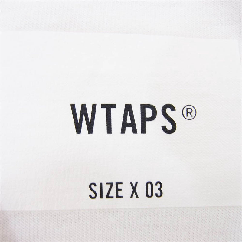 WTAPS ダブルタップス 23SS 231ATDT-CSM14 DESIGN 02/SS/CT CTPL.DSQD DT デザイン ショートスリーブ コットン 半袖 プリント Tシャツ ホワイト系 X03 【中古】