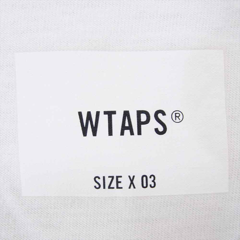 WTAPS ダブルタップス 23SS 231ATDT-CSM13 DESIGN 01/SS/TEE ポケット ショートスリーブ コットン 半袖 プリント Tシャツ ホワイト系 X03 【中古】