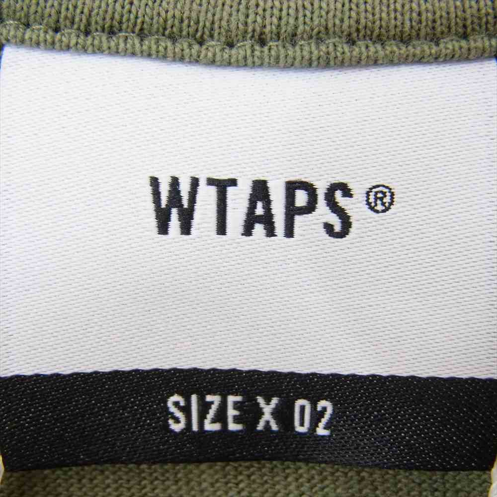 WTAPS ダブルタップス 22SS 221ATDT-STM09S RANSOM SS COTTON クルーネック ロゴ 半袖 Tシャツ オリーブ系 X02 【中古】