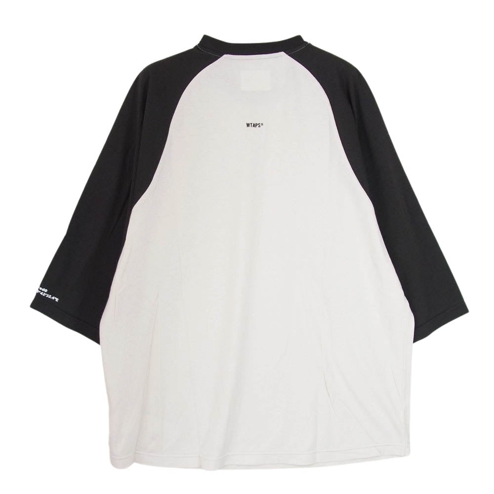 WTAPS ダブルタップス 22SS 221ATDT-CSM20 IAN RAGLAN COTTON T-SHIRT ラグラン コットン 七分袖 Tシャツ オフホワイト系 X03 【美品】【中古】