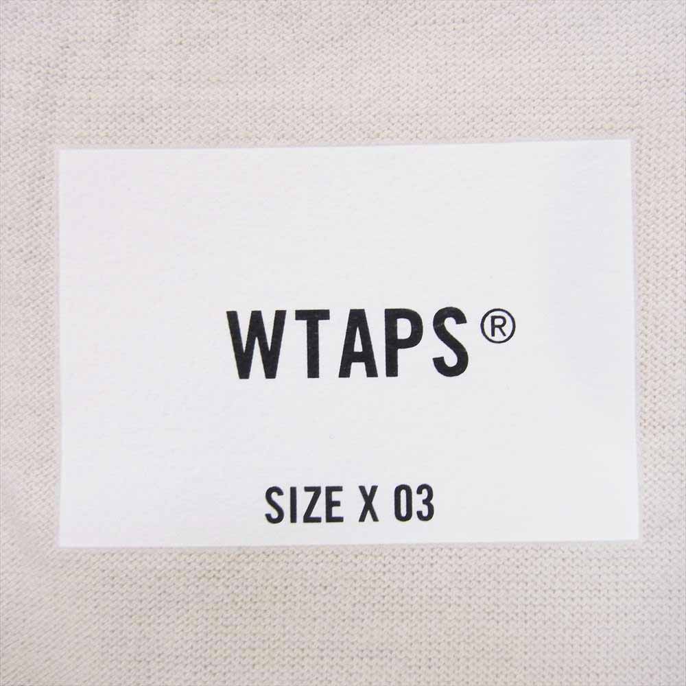 WTAPS ダブルタップス 22SS 221ATDT-CSM20 IAN RAGLAN COTTON T-SHIRT ラグラン コットン 七分袖 Tシャツ オフホワイト系 X03 【美品】【中古】