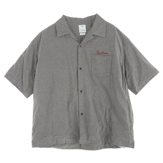 VISVIM ビズビム 24SS 0124105011019 WALLIS DOWN SHIRT PEERLESS 刺繍 半袖 ダウン シャツ ブラウン系 4【極上美品】【中古】