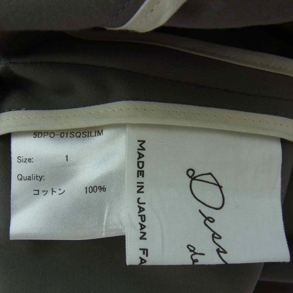 デッサンデモード Vネック サイドスリット プルオーバー パー シャツ グレー系 1【中古】