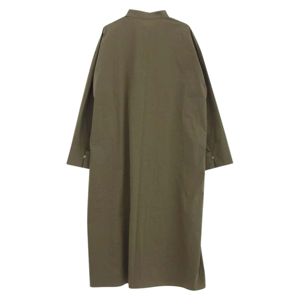 エリオポール 比翼 シャツ ワンピース カーキ系 38【中古】