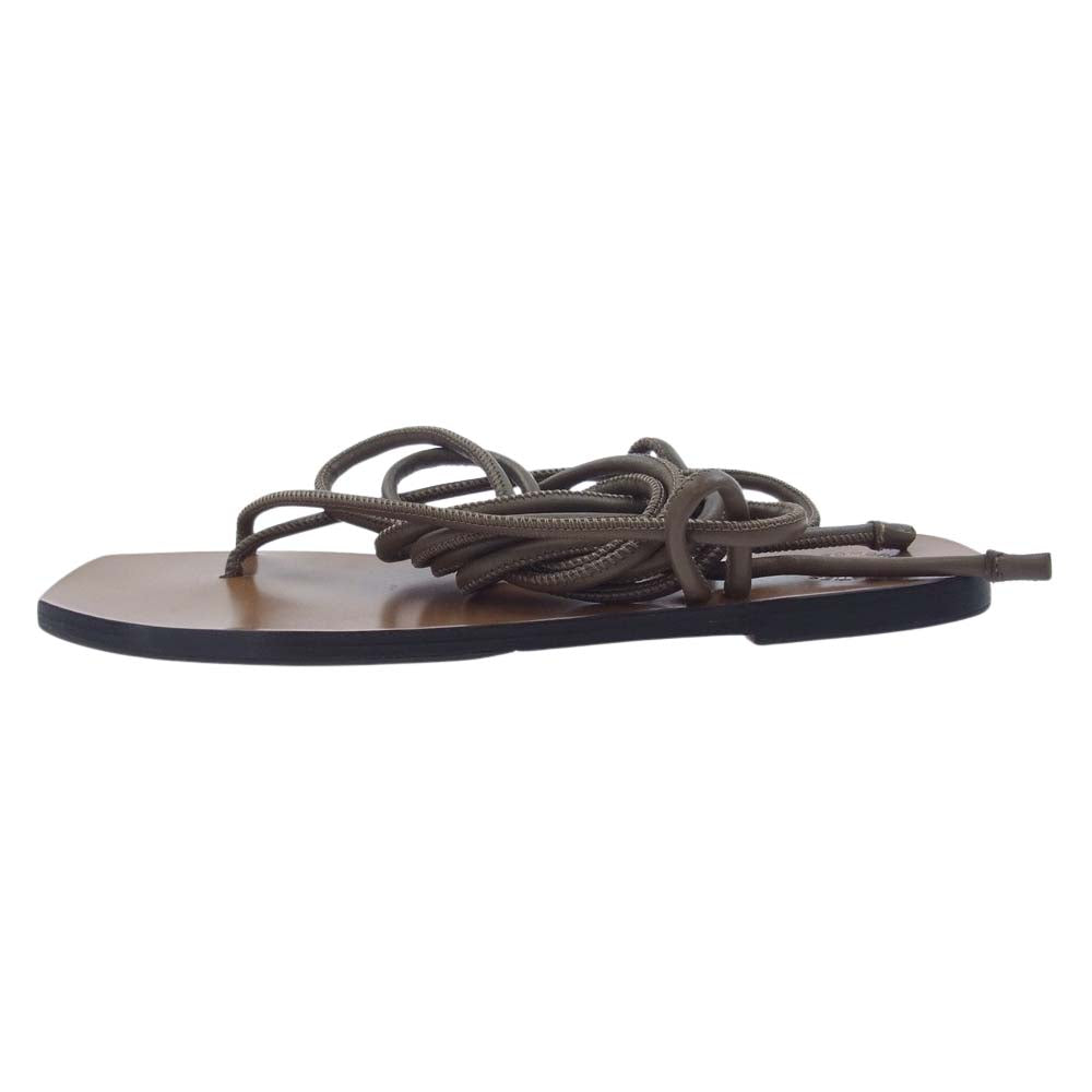 エーティーピー ALEZIO 編み上げ サンダル ブラウン ブラウン系 37【中古】