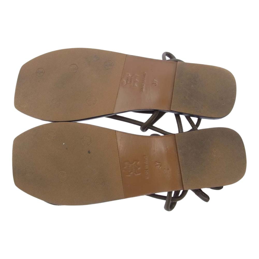 エーティーピー ALEZIO 編み上げ サンダル ブラウン ブラウン系 37【中古】