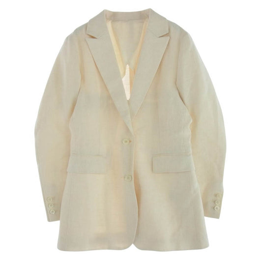 バッカ 37-01-71-07051 リネン テーラード ジャケット  オフホワイト系 34【中古】