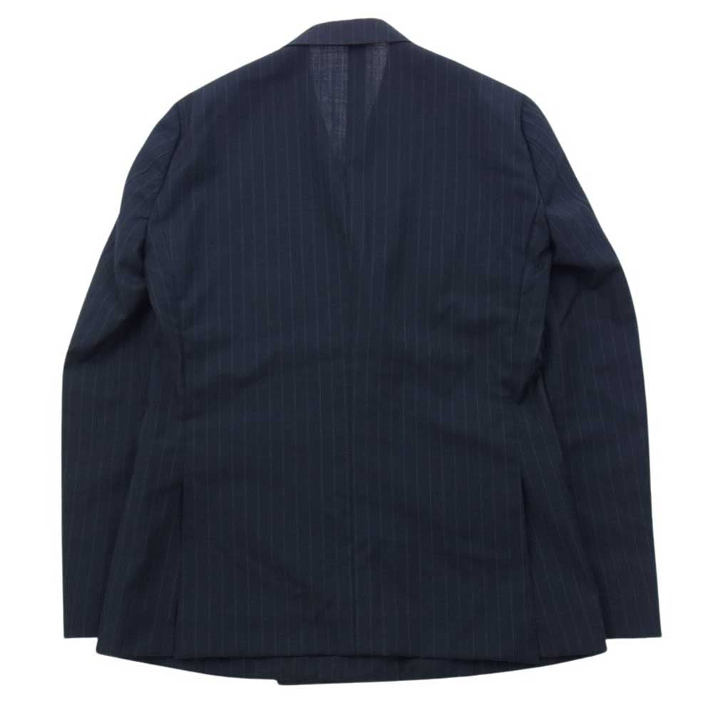 エリオポール 4161-1203B ウール ダブル テーラード ジャケット パンツ セットアップ ダークネイビー系 36【中古】