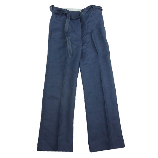 CELINE セリーヌ 7630 21T62 フィービー期 ファイロ テーパード ベルテッド スラックス パンツ  ネイビー系 34【中古】