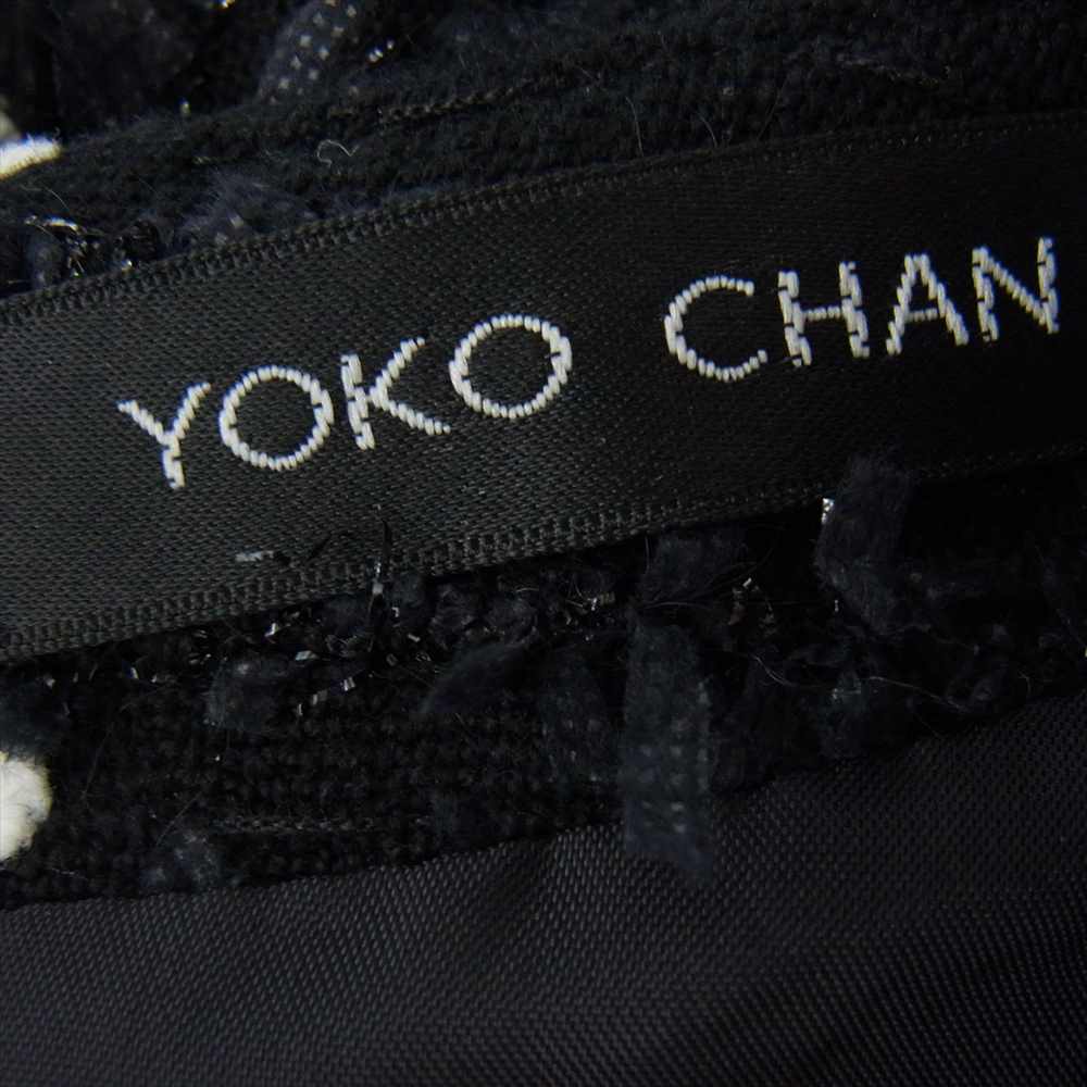 YOKO CHAN ヨーコチャン YCD-519-440 Tweed Baroon Dress ツイード バルーン ドレス ワンピース ドット柄 ブラック ネイビー系 36【中古】
