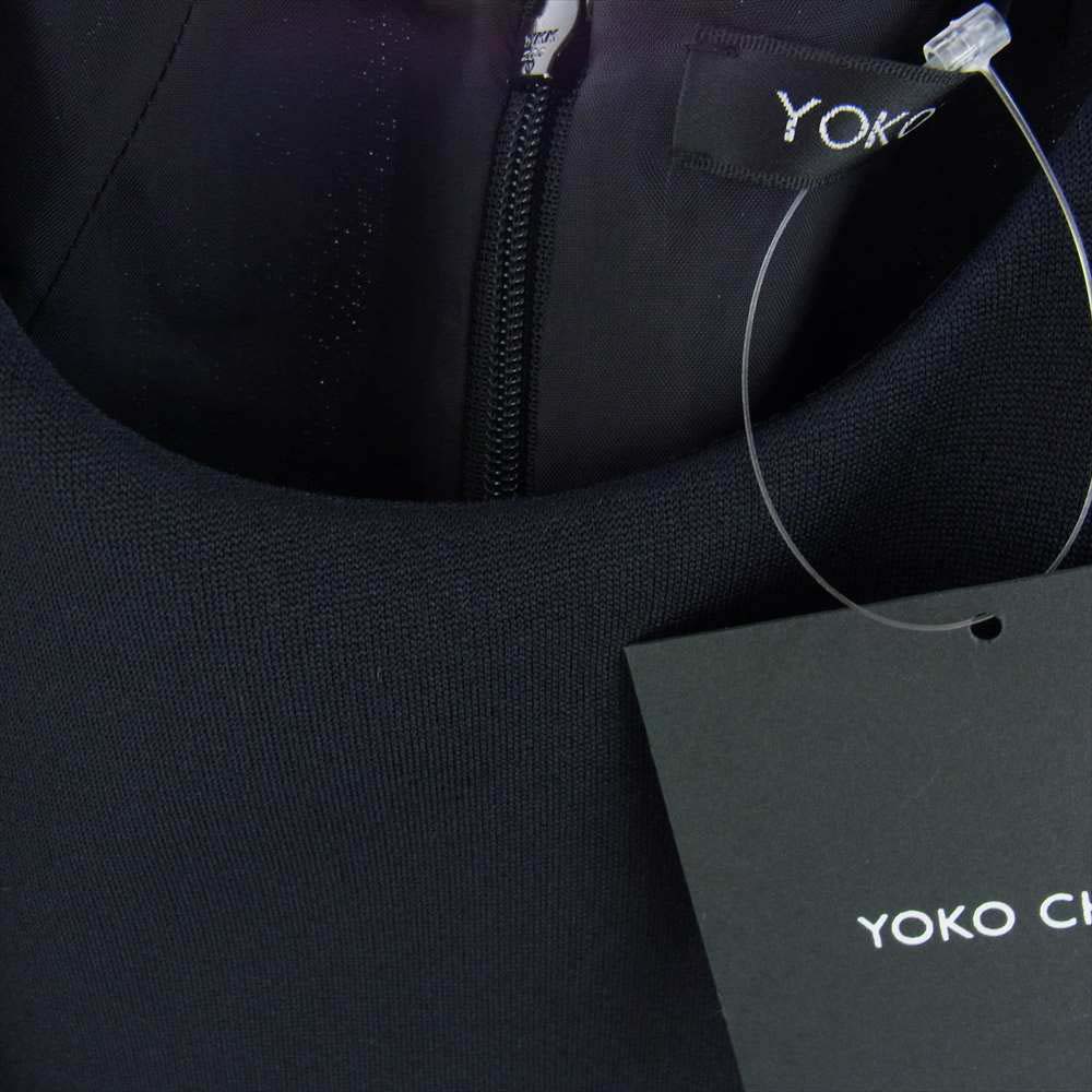 YOKO CHAN ヨーコチャン YCD-215-180 バイカラー ノースリーブ ワンピース ネイビー/ホワイト 36【中古】