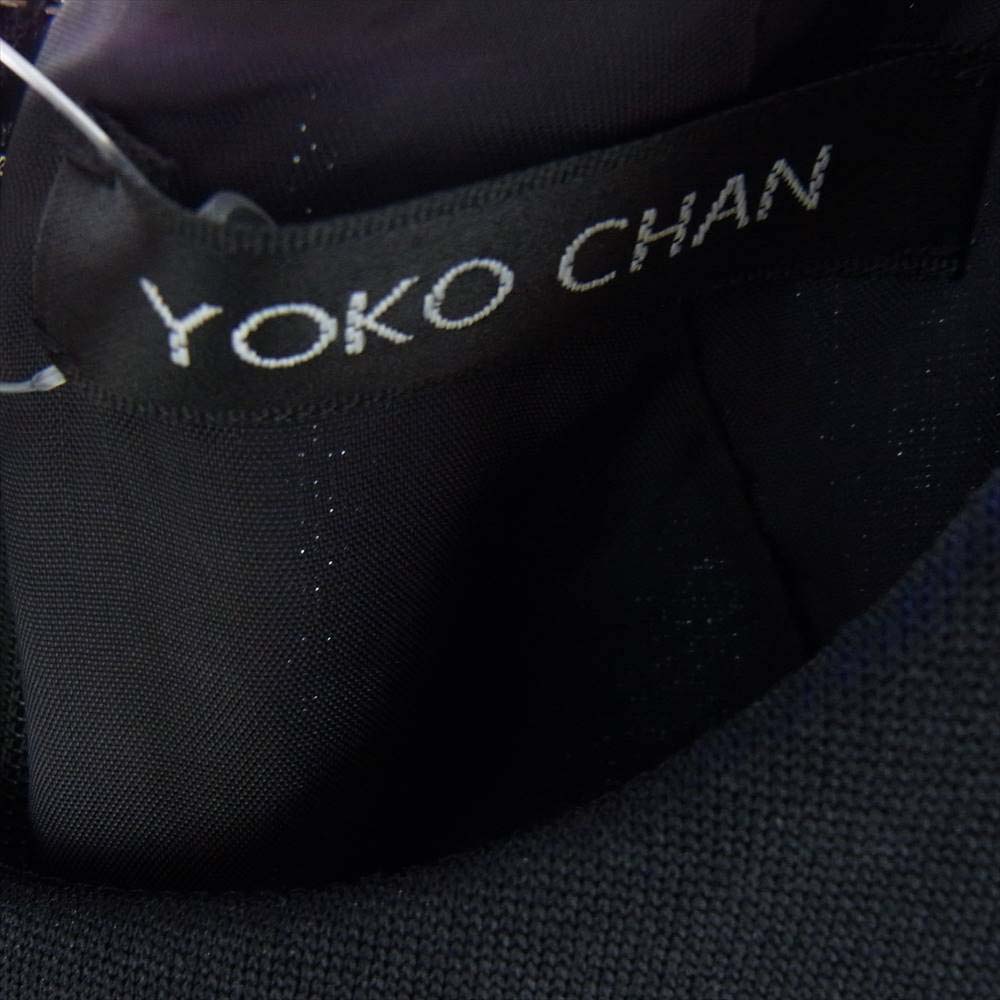 YOKO CHAN ヨーコチャン YCD-215-180 バイカラー ノースリーブ ワンピース ネイビー/ホワイト 36【中古】
