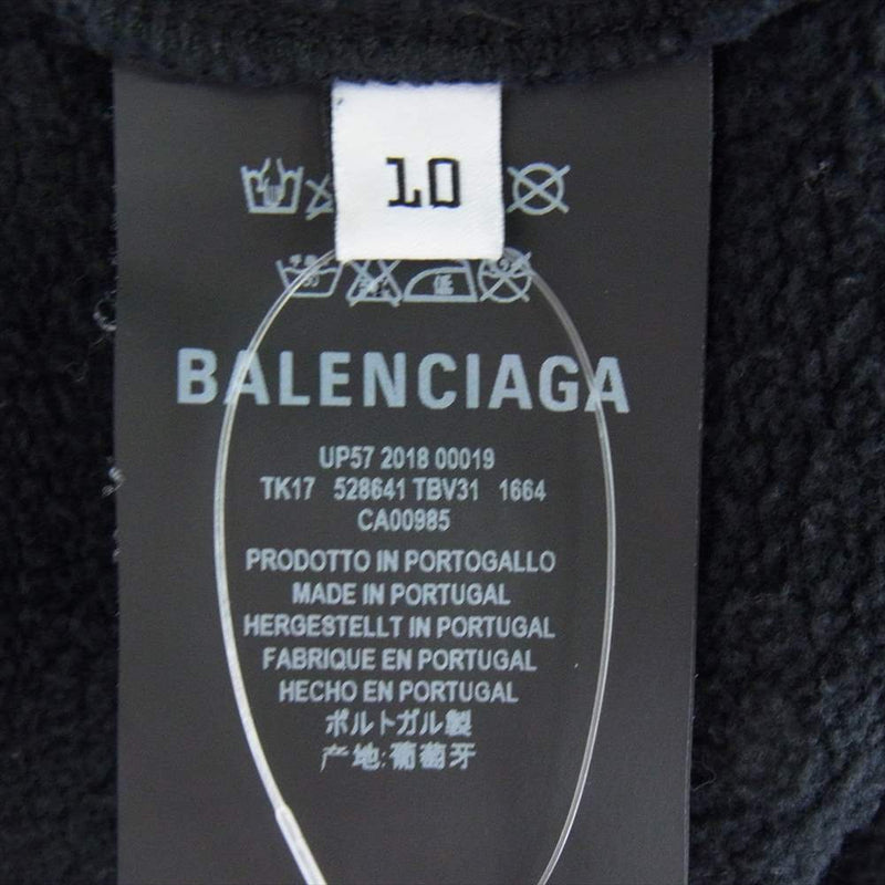 BALENCIAGA バレンシアガ Kids Hoodie キッズ プルオーバー フーディー パーカー ブラック 10Y ブラック系 10【中古】