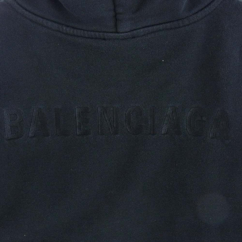 BALENCIAGA バレンシアガ Kids Hoodie キッズ プルオーバー フーディー パーカー ブラック 10Y ブラック系 10【中古】